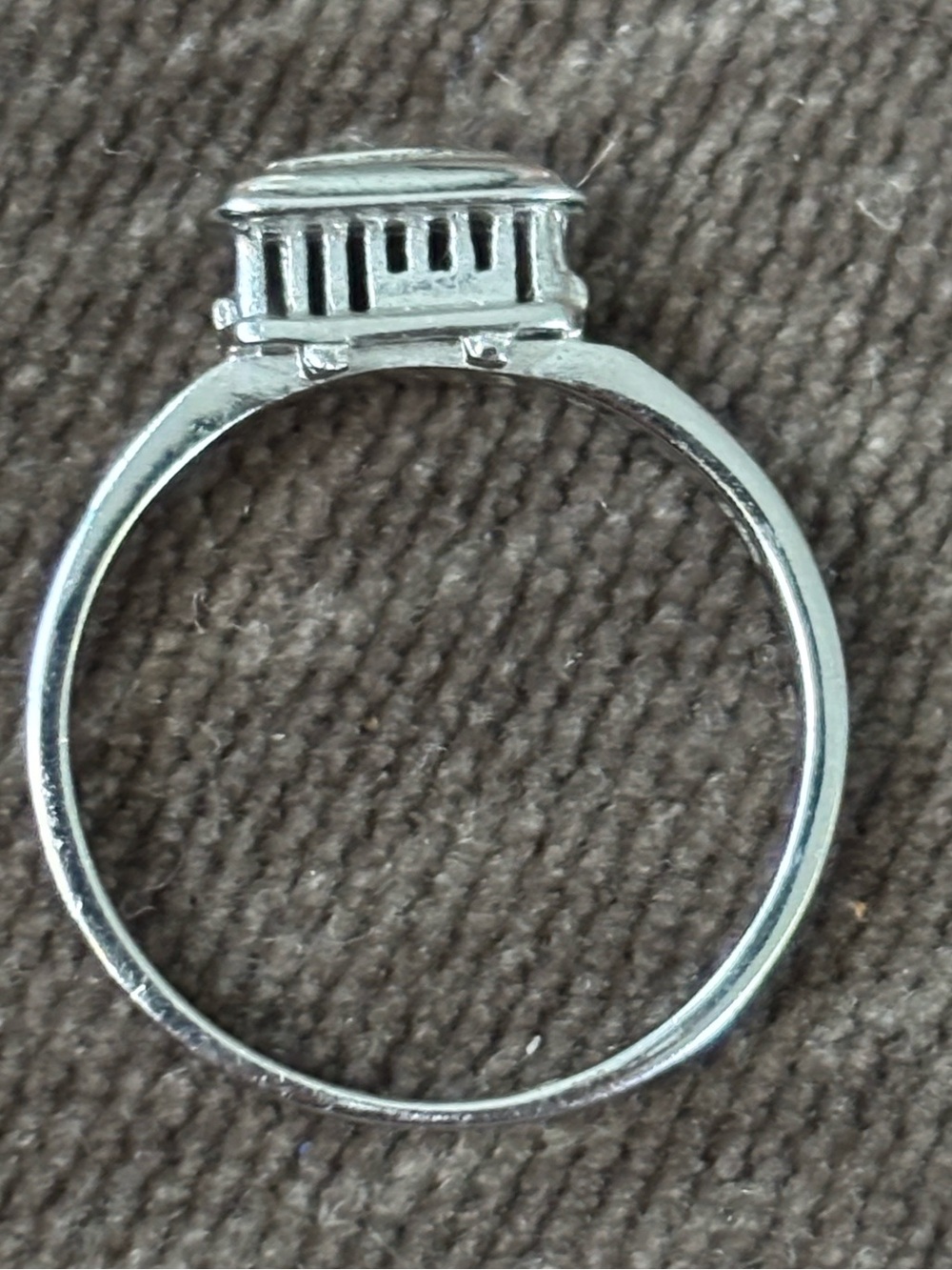 .925 Sterling Silver SAN FRANCISCO TROLLEY RING Vintage Fine Jewelry 1990s Sz 6